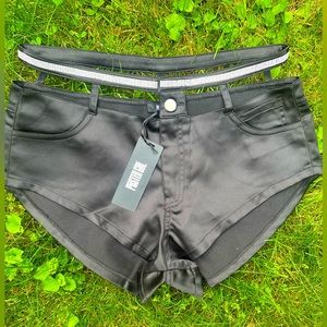 Rhinestone Satin Shorts